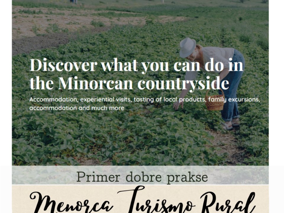 Primer dobre prakse: Menorca Turismo Rural