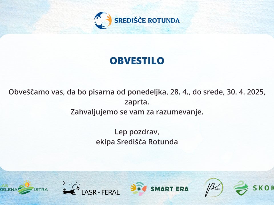 Obvestilo o odsotnosti