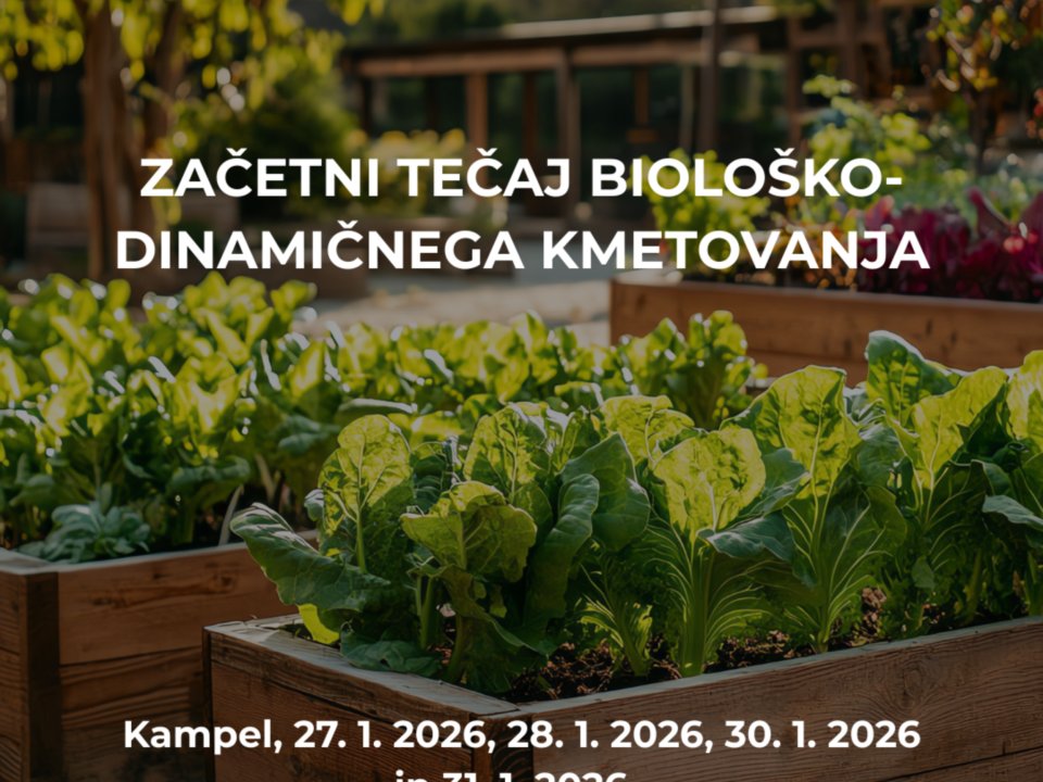ZAČETNI TEČAJ BIOLO&Scaron;KO-DINAMIČNEGA KMETOVANJA
