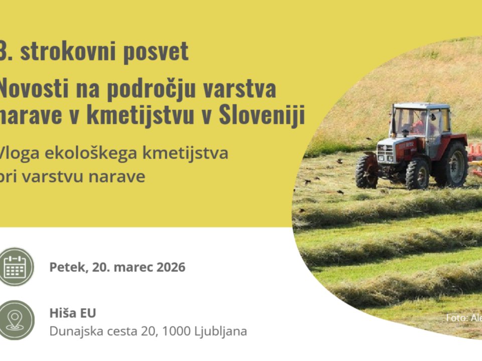 3. strokovni posvet: Novosti na področju varstva narave v kmetijstvu